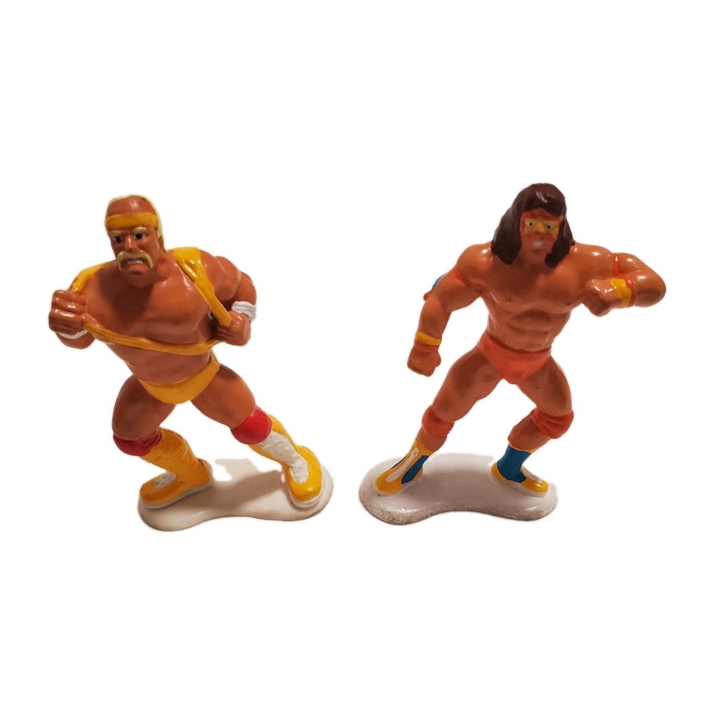 Vintage 1990 WWF Hulk Hogan Ultimate Warrior Applause WWE Figures Titan Sports